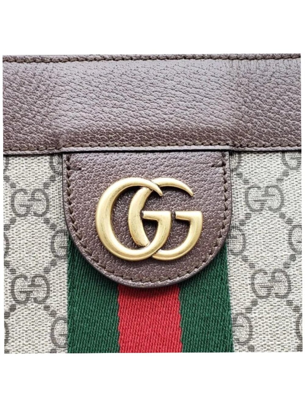 Authentic Gucci Ophidia GG Supreme Canvas Large Tote Bag Web Stripe Shoulder Bag - Picture 11 of 15